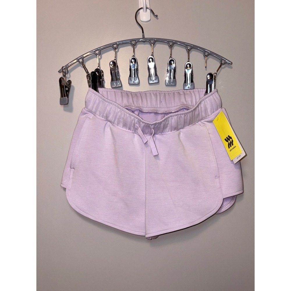 All In Motion Girls Airy Sleek Shorts Purple Mid Rise Athletic M 8 NWT